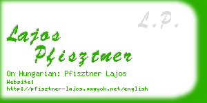 lajos pfisztner business card